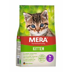 Сухой корм для кошек MERA CATS KITTEN беззерновой, утка, телятина, 0.4кг
