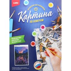 Набор Lori Картина по номерам на картоне "Люпины"
