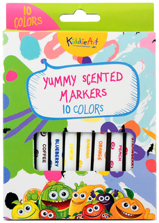 Цветные ароматизированные фломастеры KiddieArt 10 шт.