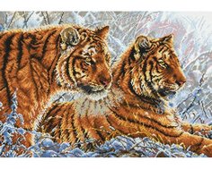 Набор для творчества Белоснежка Набор для вышивания крестиком Амурские тигры 2333-14