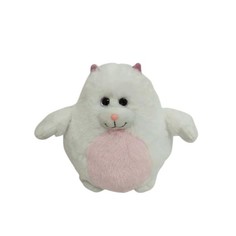 Мягкая игрушка Abtoys Кошка белая с розовым 20 см M4949