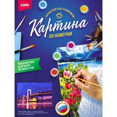 Набор Lori Картина по номерам на картоне "Вечерний мост"