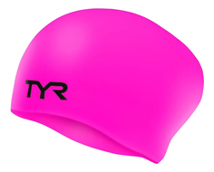 Шапочка для плавания TYR Long Hair Wrinkle-Free Silicone Cap 693 pink