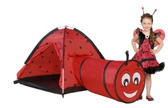 Игровая палатка Рыжий кот Божья коровка туннель 170х112х94 см. 8902