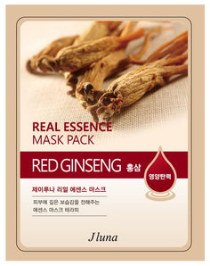 Маска для лица J Luna Real Essence Mask Pack Red Ginseng 25 мл Juno