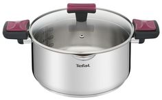 Кастрюля с крышкой Tefal Cook&Clip G7234674, 5 л