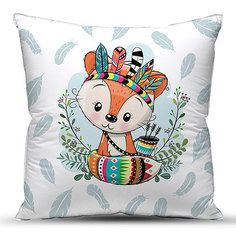 Подушка декоративная, габардин; Лисёнок охотник 40х40 Традиция