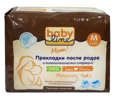 BabyLine Прокладки после родов и гинекологический операций, M, 6 шт.