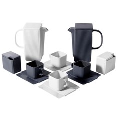 Кофейный сервиз на 2 персоны 6 предметов белый Cmielow Design Studio "SYSTEM" 163460