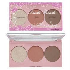Палетка для контуринга лица Landa Branda Трио Sunset тон 91