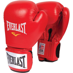 Боксерские перчатки Everlast 641200-10 PU черные, унций