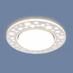 Встраиваемый точечный светильник Elektrostandard с LED подсветкой 3032 GX53 WH белый