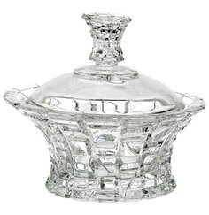 Конфетница 18 см с крышкой Crystal Bohemia "PATRIOT" 104435