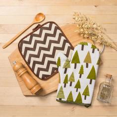 Набор Доляна, варежка+прихватка Хвойный 100%пэ, рогожка 200 гр/м 3580581