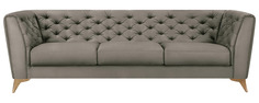 Диван тканевый прямой Честер 248 см Fulton серый (Искусственная замша) D1 Furniture