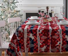 Скатерть "Сирень", Рождество в узоре; Размер: 145 х 120