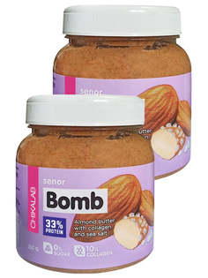 Миндальная паста с морской солью без сахара Chikalab senor bomb, 2шт 250г