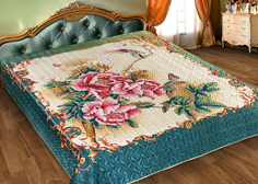 Покрывало "Marianna" иск. шелк 3D 200x220 Райский сад Marianna