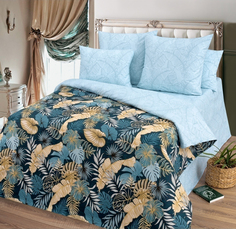 Простыня из основы Mercury Home «Листья» 1.5 спальная 145x214 Поплин