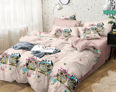 Простыня из основы Mercury Home «Совушки» 1.5 спальная 145x214 Поплин
