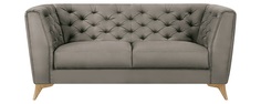 Диван тканевый прямой Честер 180 см Fulton серый (Искусственная замша) D1 Furniture
