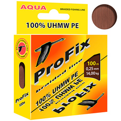 AQUA Плетеный шнур AQUA ProFix brown, d=0,25mm