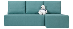 Диван тканевый угловой Каир Madagascar бирюзовый (Рогожка) D1 Furniture