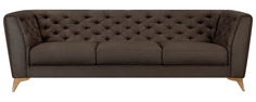 Диван тканевый прямой Честер 248 см Fulton коричневый (Искусственная замша) D1 Furniture