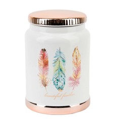 Банка для сыпучих продуктов Nouvelle Перья d=9,5см. h=14,5см. v=750мл. Код: 1750184