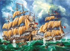 Картина по номерам Рыжий кот Палитра Холст с красками в коробке Морская битва 40х50см Yiwu Rainbow Co., LTD