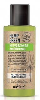 Тоник для лица, шеи и декольте Белита Hemp green Натуральное увлажнение 95 мл