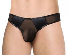 Трусы мужские со вставками Wetlook SoftLine Collection, черный, M/L черный M/L