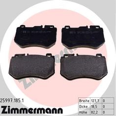 Комплект тормозных колодок, дисковый тормоз ZIMMERMANN 25997.185.1