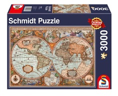 Пазл Античная карта мира , 3000 элементов Schmidt