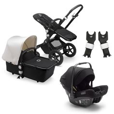 Коляска 2 в 1 Bugaboo cameleon3 plus black/black/fresh white+ автокресло turtle air black