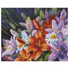 Алмазная мозаика Белоснежка «Лилии из сада» Полная выкладка, 20х25 см, квадратные стразы
