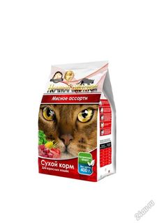 Сухой корм для кошек Ночной Охотник, мясное ассорти, 0,4кг