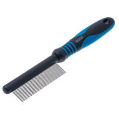 Расческа для кошек и собак DeLIGHT с кольцами, 56 зубьев, цвет черный, синий