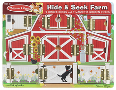 Доска деревянная Melissa & Doug с окошками Ферма на магнитах