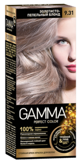 Краска для волос SVOBODA GAMMA Perfect color золотисто-пепельный блонд 9,31, 50гр