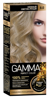 Краска для волос SVOBODA GAMMA Perfect color нежный светло-русый 8,0, 50гр
