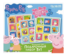 Настольная мини-игра Origami Peppa Pig подарочный набор 3 в 1