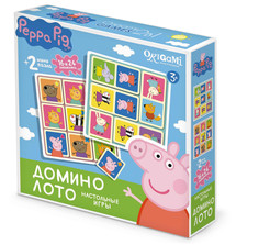 Настольная игра 2 в 1 "Peppa Pig. Домино и Лото" Origami