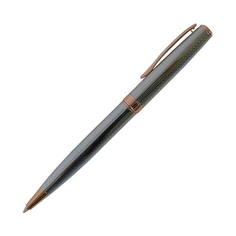 Ручка шариковая Manzoni "Torino", цвет серый, розовое золото ФАРМ