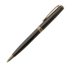 Ручка шариковая Manzoni "Torino", цвет черный, золото ФАРМ