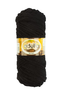 Пряжа Adelia Mimi, 100% полиэстер, 5*100 г, 80 м+-4 м, №01, черный
