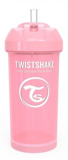 Поильник с трубочкой Twistshake Straw Cup , цвет: пастельный розовый (Pastel Pink), 360 мл