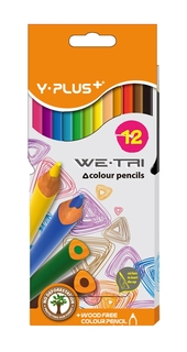 Карандаши Y-Plus цветные треугольные 12 цветов