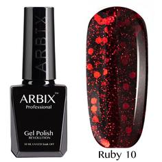Гель-лак Arbix Ruby 10 Рубиновый Блеск 10 мл
