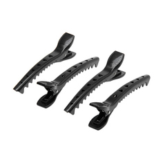 Dewal Зажим для волос «Крокодил» черный 4 шт.